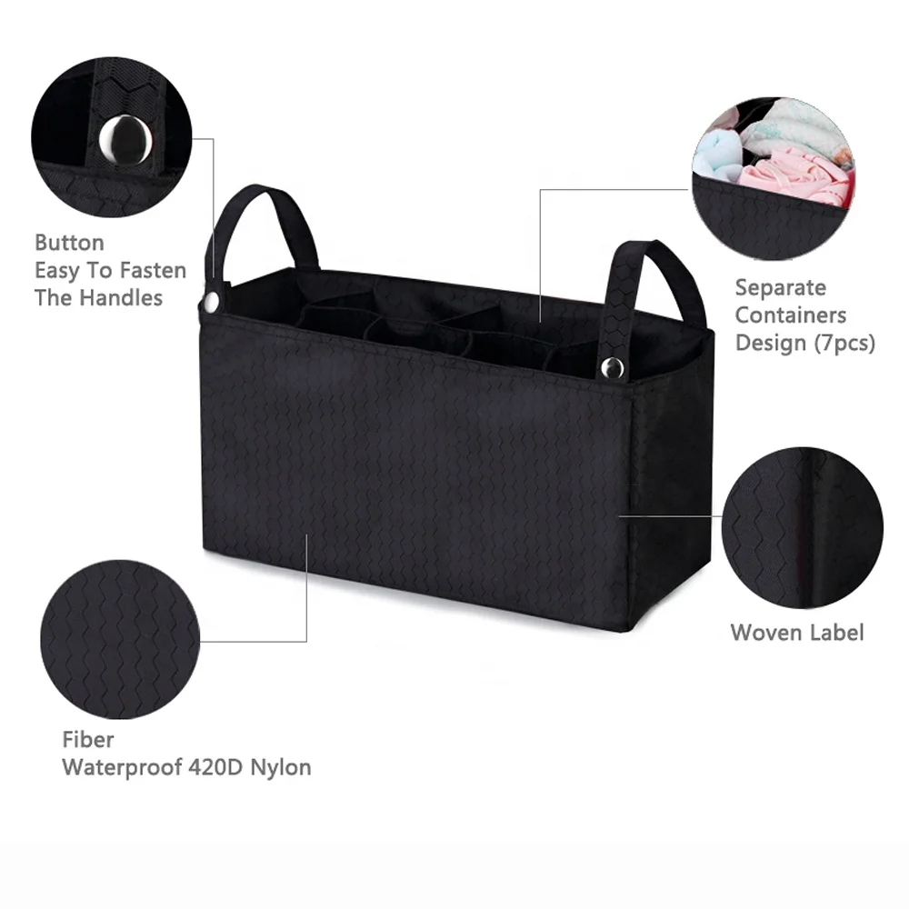 Wholesale Nursery Organizer and Baby Diaper Bag Caddy Hanging Diaper Organizer Storage For Nursery Diaper Stroller Organizer