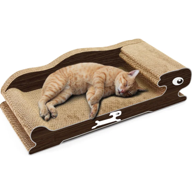 Когтеточка в форме дивана, жесткая кошачья Когтеточка, игровой диван-коврик