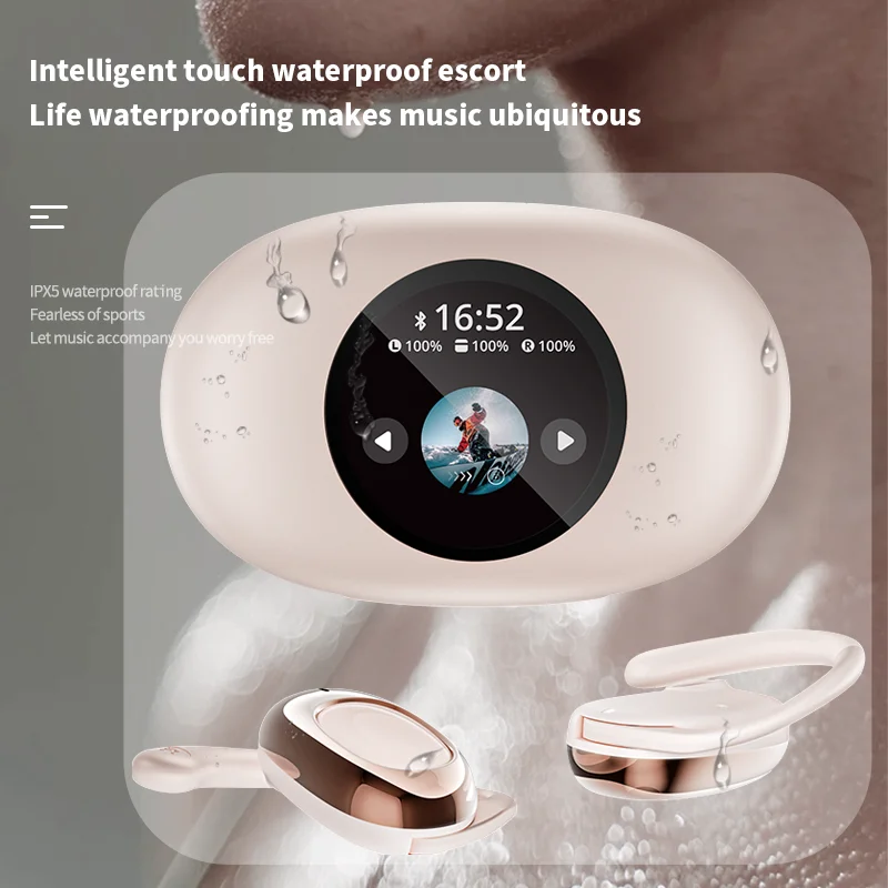 Open Ear OWS Conduction Noise Canceling Sport Running Touch Control 12 applications Headphone Ear Hook True Wireless Earphone