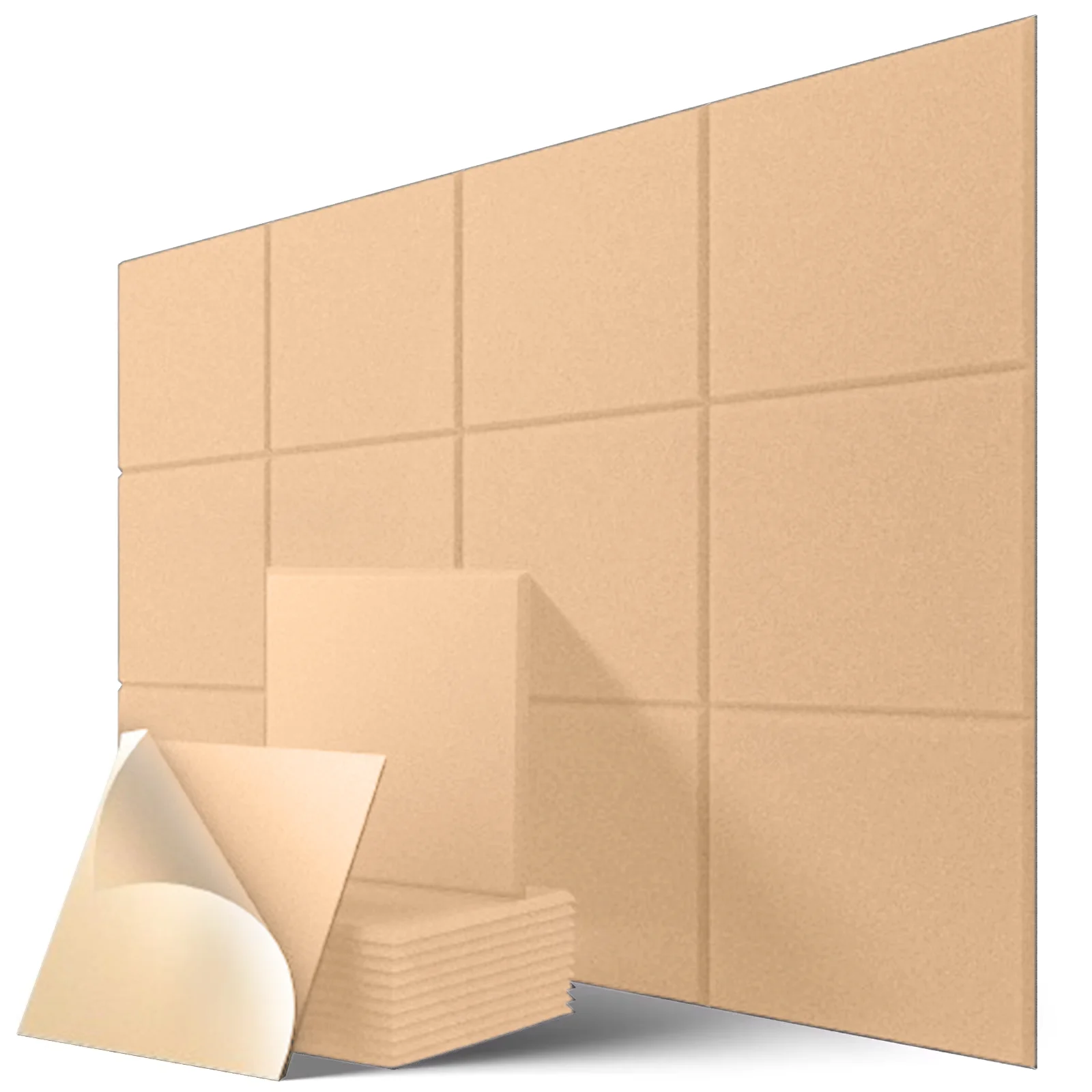 Modern Design Polyester Acoustic Panels for Bedroom Hotel School Hospital-Soundproof 3D Model Design Model Number