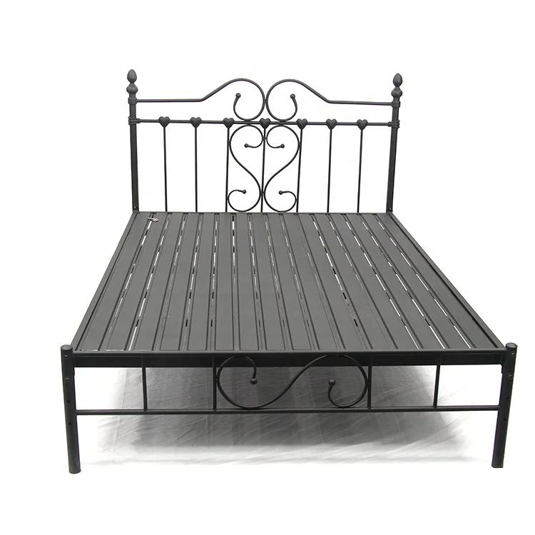 Free Sample Platform Cama Steel Iron Metal Bed/Single Queen Metal Bed Frame