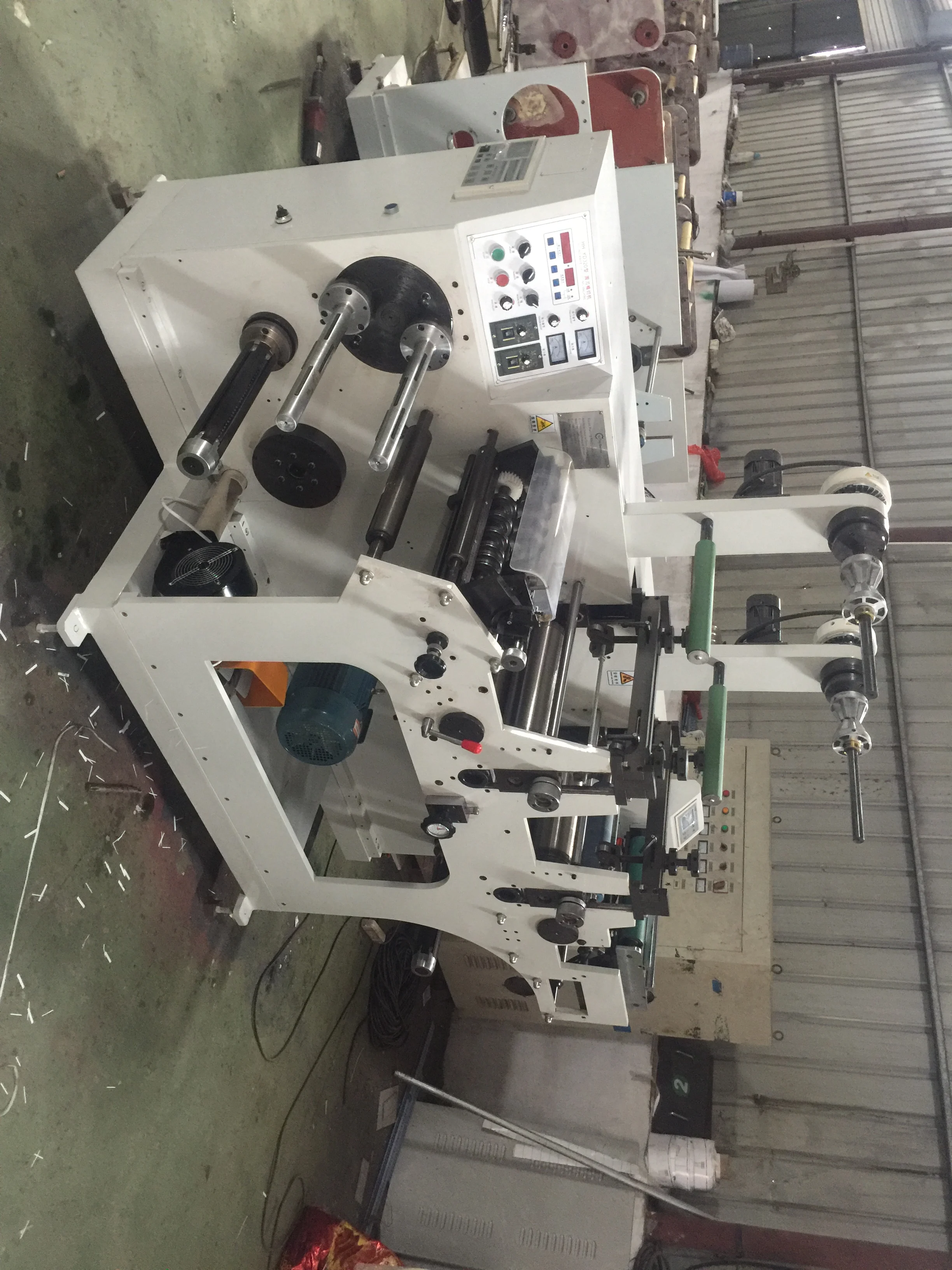 
HJ--520Y 2 rotary die cut station adhesive foam tape label die cutter with slitting function 