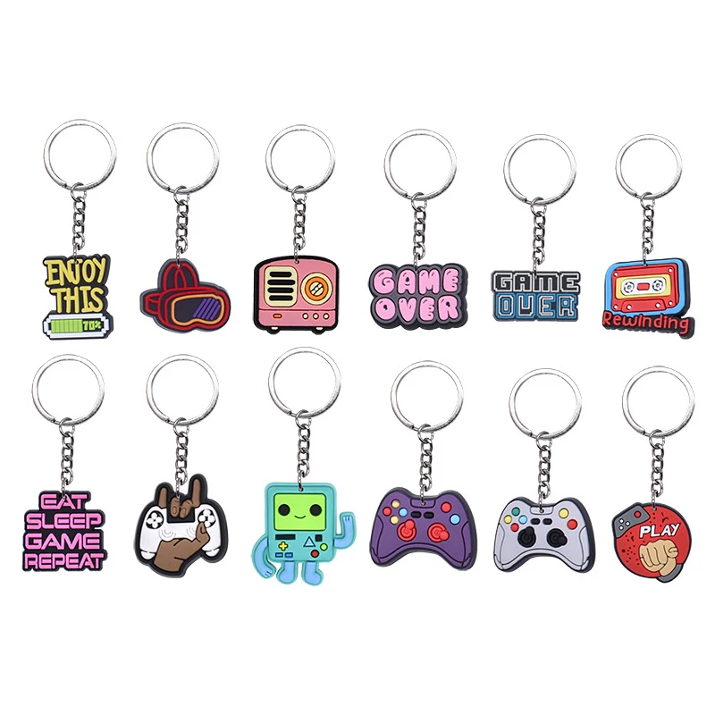 Xun Xin Cartoon PVC Soft keychain Creative Keychain Accessories Schoolbag Decoration Pendant Cute Gift