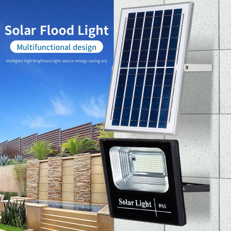 2022 100w 200w smart ip65 водонепроницаемый наружный домашний Ландшафтный светодиодный фонарь на солнечной батарее