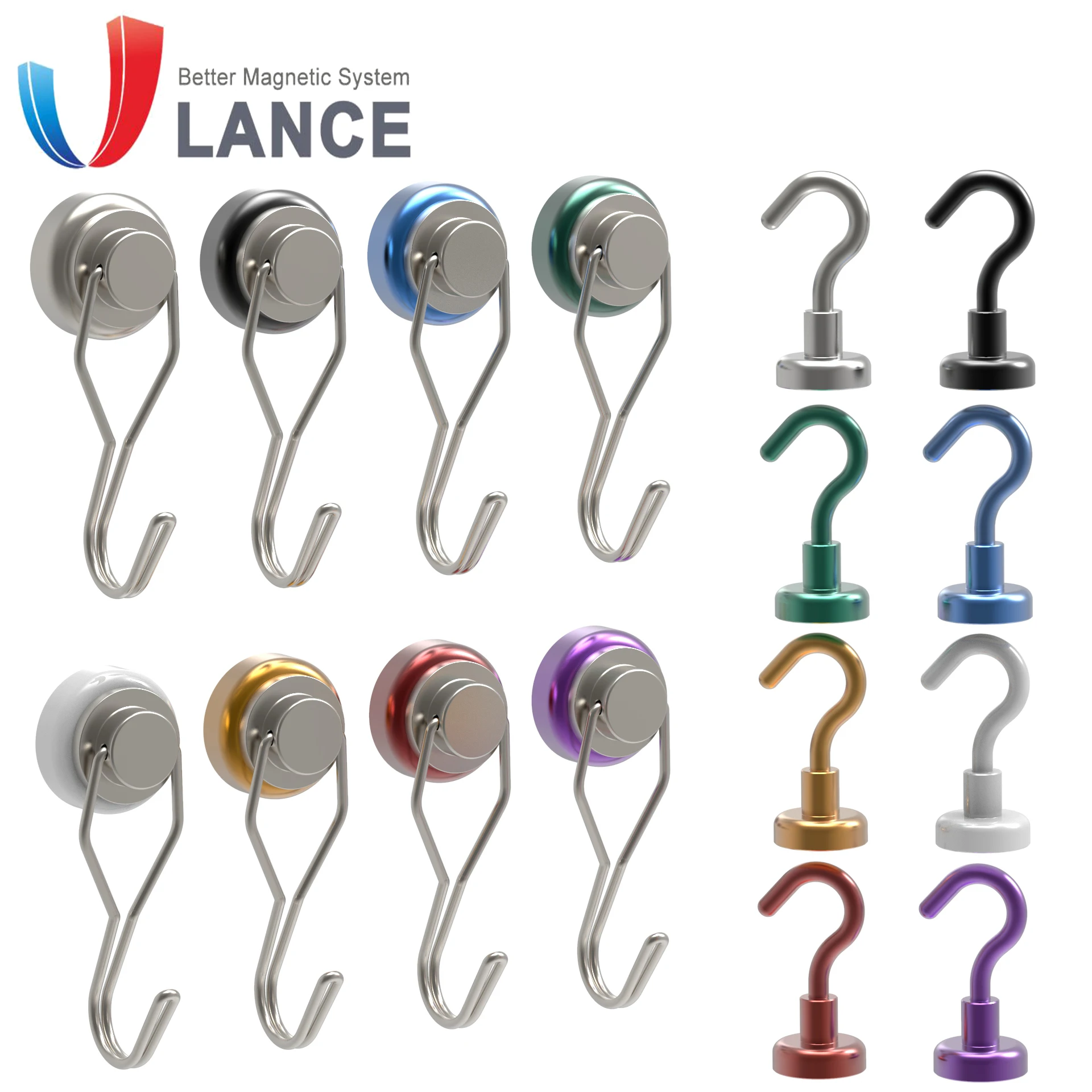 Powerful Magnetic Hook - Utility-Grade Tool for Hanging Tools, Keys, or Decor in Garage, Kitchen, or Office