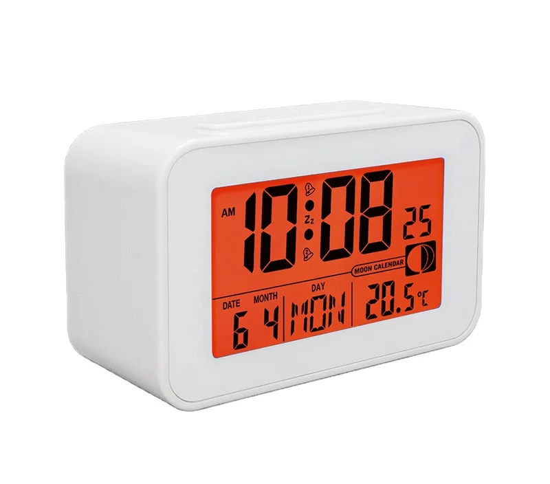 High quantity Backlight digital calendar DCF alarm clock set desk & table