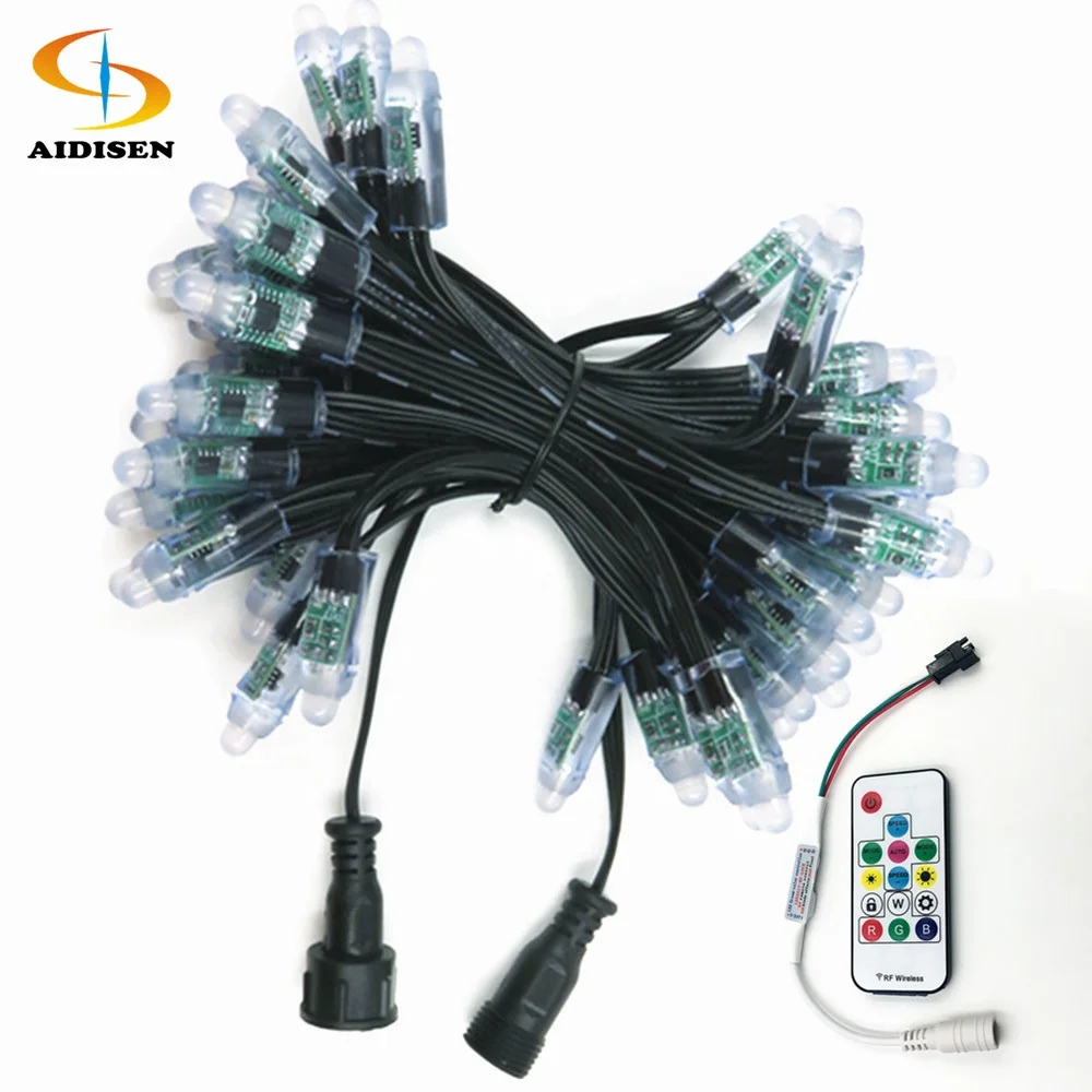 Digital LED Pixel Light 12mm WS2811 IC Full Color Pixel LED Module Light DC 5V Input IP68 Waterproof RGB