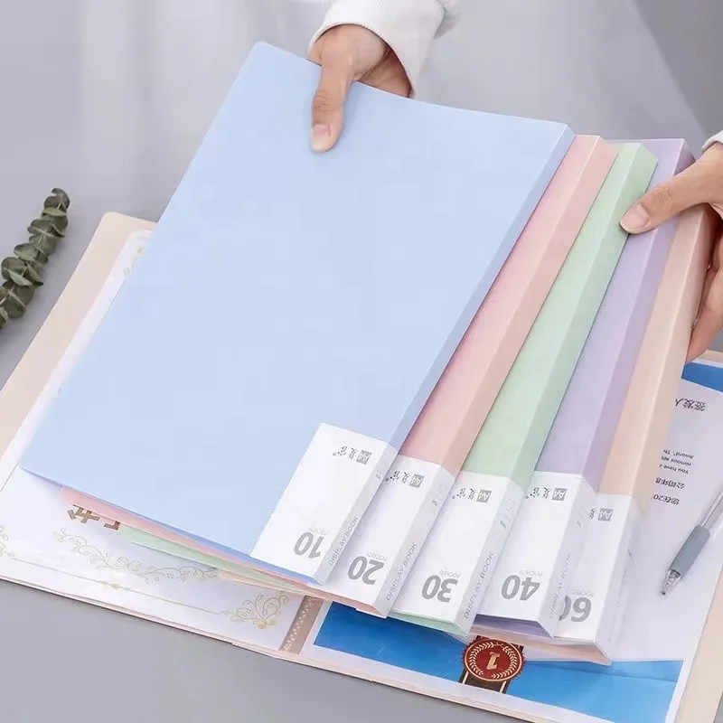A4 10/20/30/40/60/80/100 resource book waterproof plastic clear file folder bag for documents stationery supplies display book