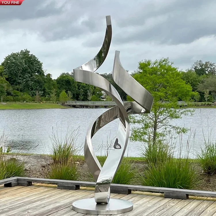 Modern Outdoor Art Decorative Stainless Steel Abstract Statue