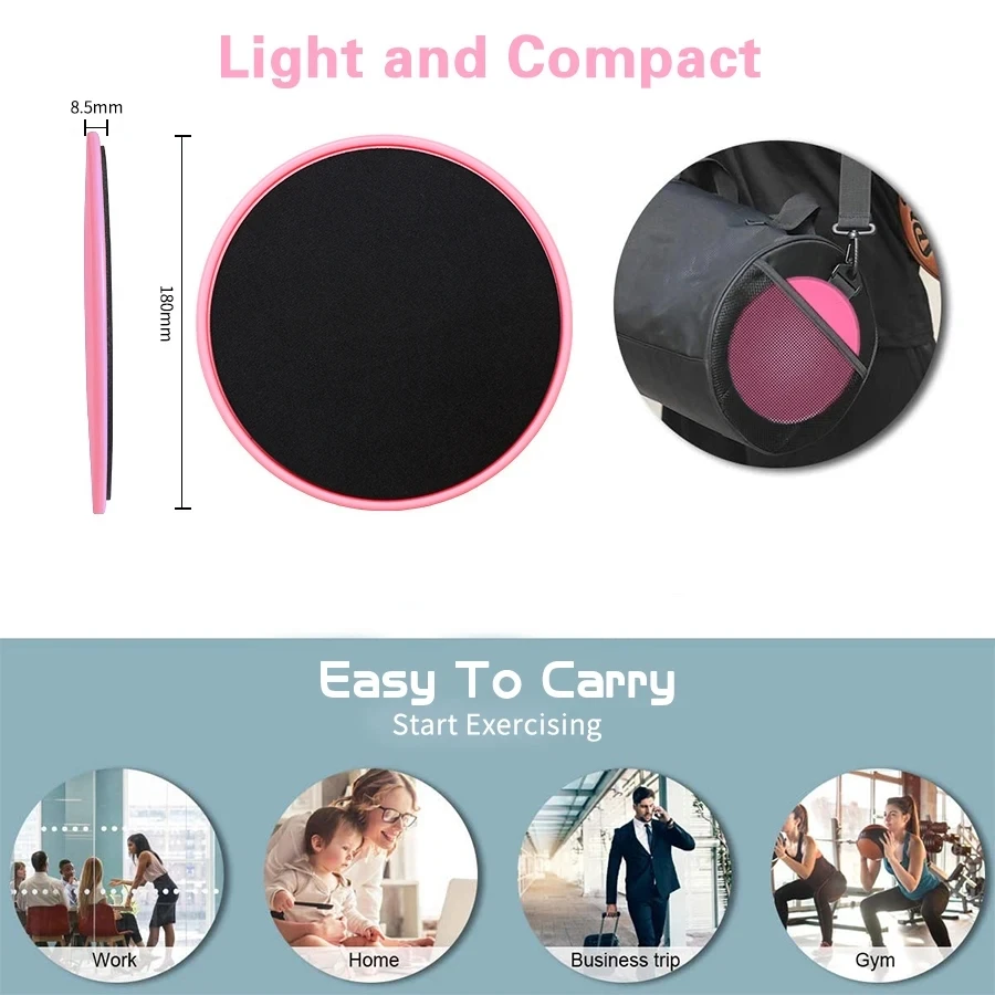 JETSHARK 2Pcs Fitness Core Discs Sliders Full-Body Abdominal Core Muscle Training Gliding Plate Sport Yoga PilatesEquipment