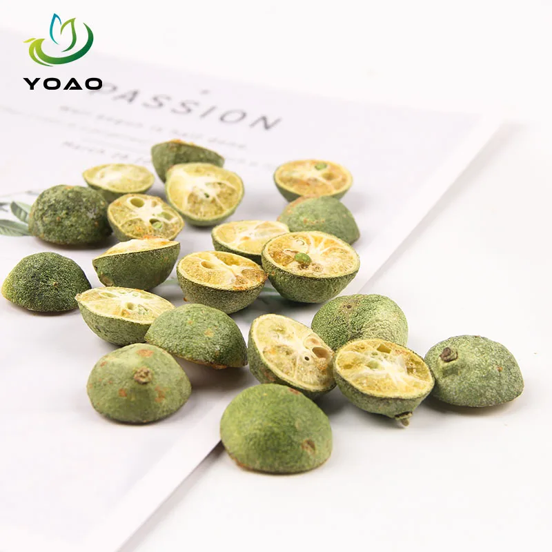 Wholesale Free Sample Dry Fruit Snack Flavor Freeze Dried Green Kumquat FD Fruits Tea for Tea/Milk Tea/Drinking