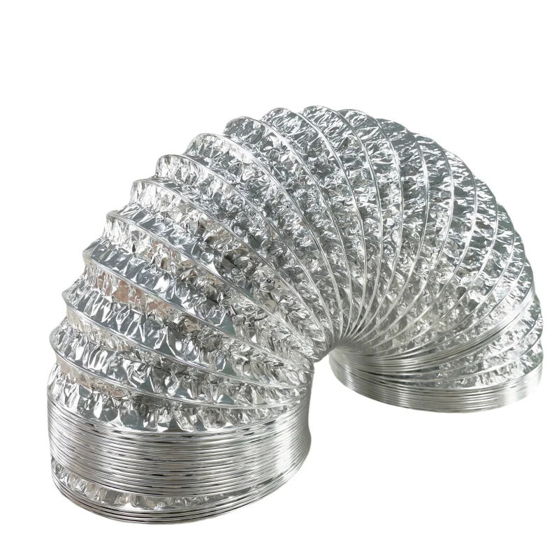 Low Price 4Inch*3M High Temperature Resistant Kitchen Exhaust Flexible Duct Insulated Flexible Ducts  For Air Conditioning