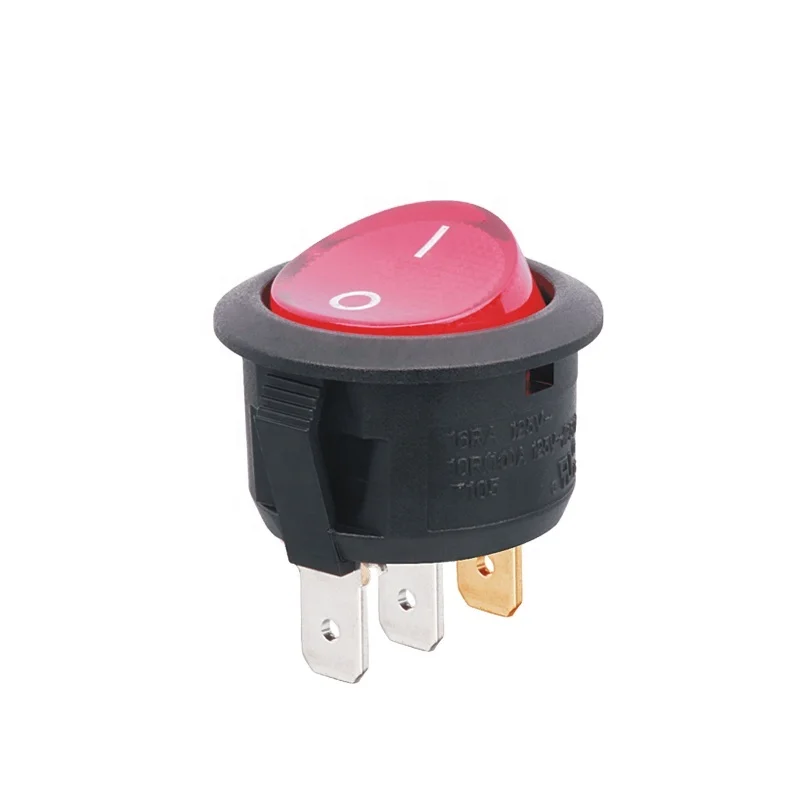 IBAO RCA Rocker Switch Round Type with Light Various Color Available for Sharing Device