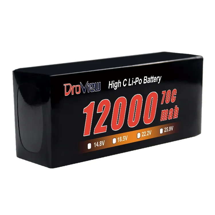 High Capacity  LIPO Battery  12000mah 6S1P 6S2P 6S3P  22.2V 70C  li-polymer lithium fpv 6s1p 22.2V FPV battery  For RC UVA Drone