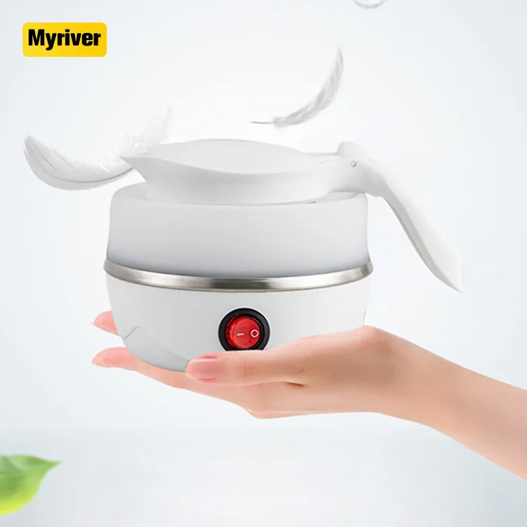 Myriver Popular Outdoor Sports Collapsible Silicone Tea Pots Hot Water Kettle Portable Heater Electric Kettle Small
