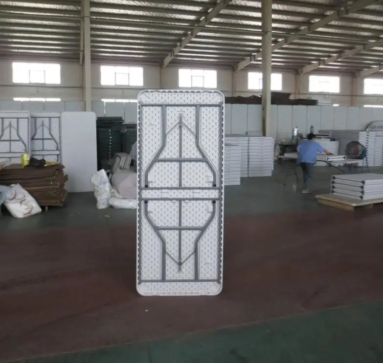 Uplion Outdoor Party HDPE Banquet Wedding Foldable Table Plastic Folding Rectangular Table