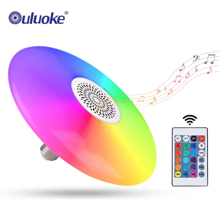 Household Wireless Blue tooth Remote Control Rgb Color Dimming Bulb 220v 50w Ceiling Music Lights