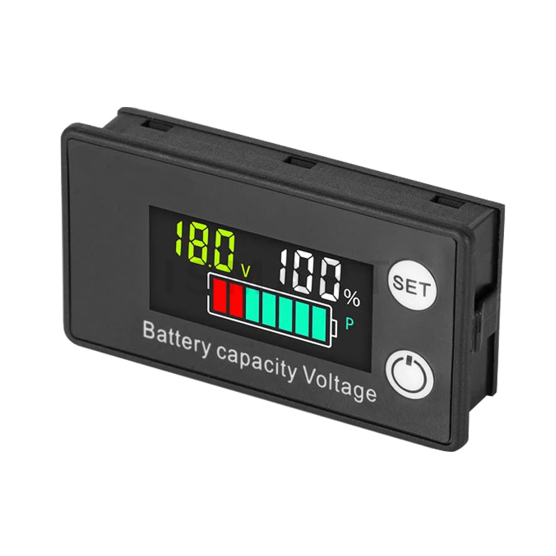 DC 8V-100V Voltmeter 12V 24V 48V 72V Battery Capacity Indicator Lead Acid Lithium LiFePO4 Alarm Voltage Gauge for Car Motorcycle