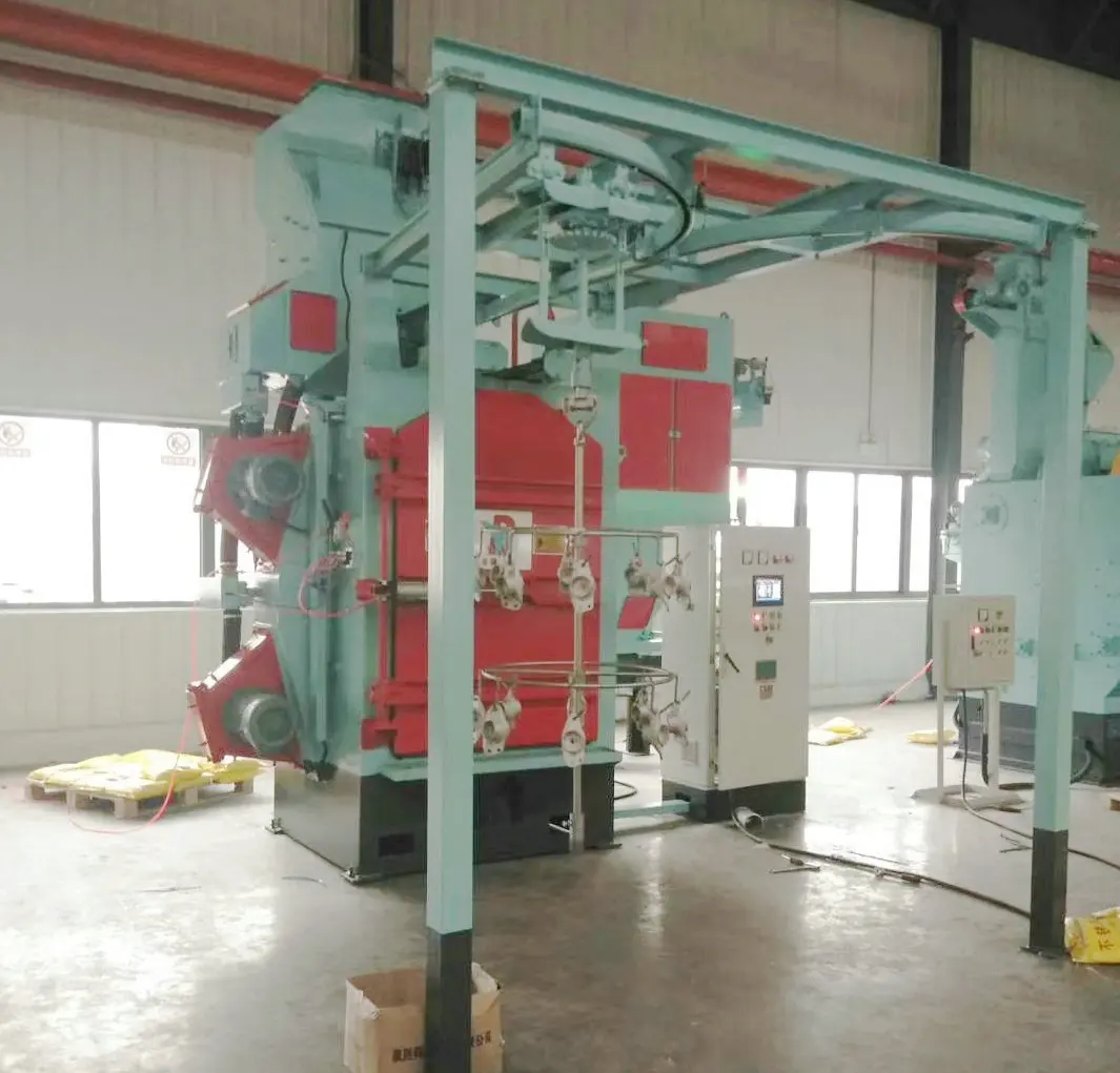 YXD-10/12 Double Hook Type Wheel Rims Shot Blasting Machine/ Sand Blasting Machine
