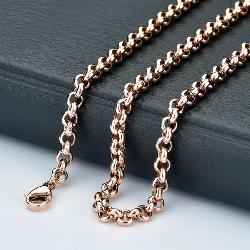 Wholesale 304 316L Stainless Steel Rolo Belcher Chains For Jewelry Making