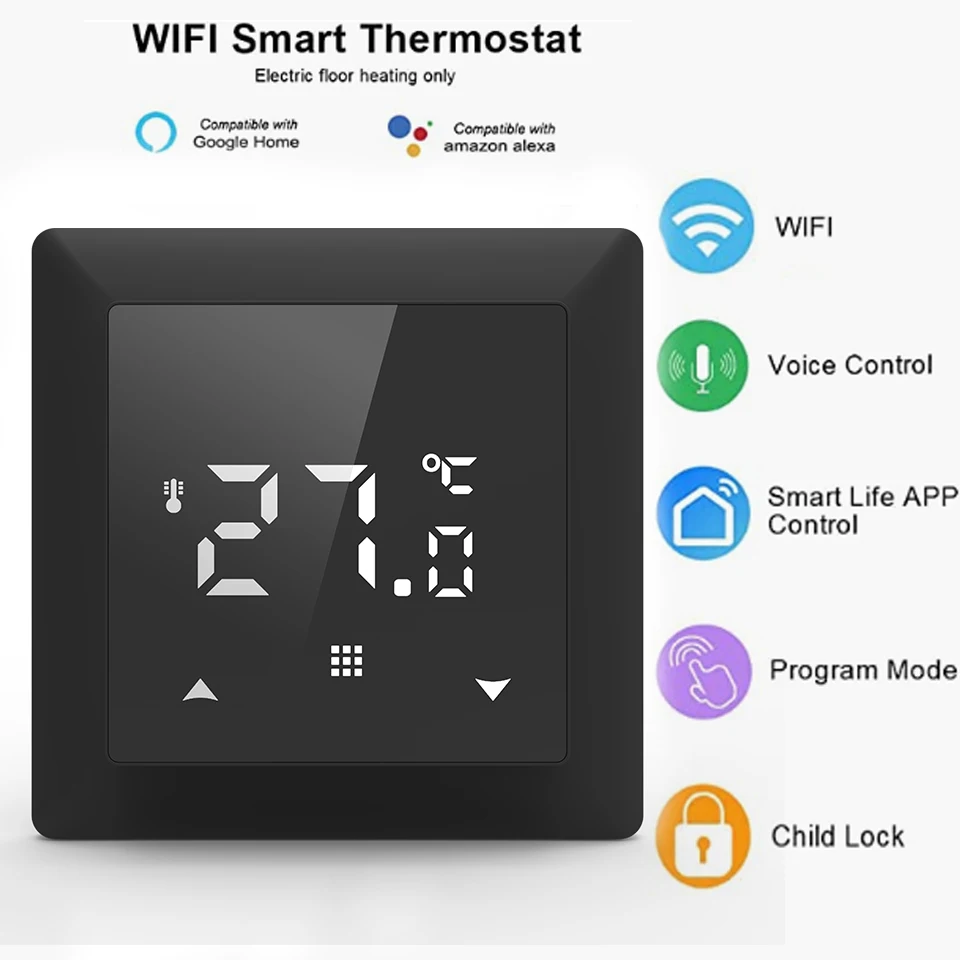 HY516 Room thermostat Smart home Tuya weekly programmable underfloor  heating thermostat