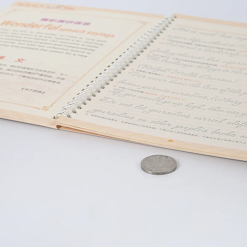 Learn English Adults Art Writing books School And Office Used 3D Groove Calligraphy Copybook