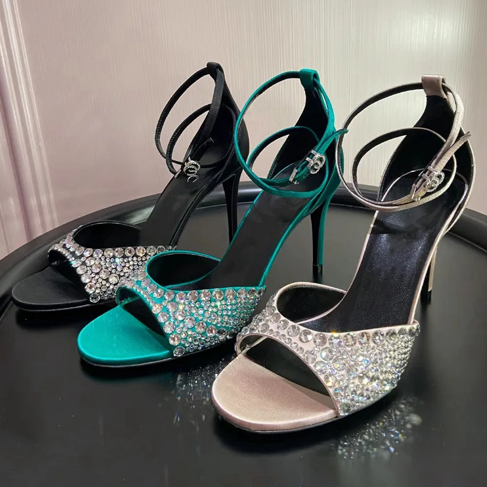 XINZI RAIN Custom Logo Ladies Heeled Sandals Open Toe 10cm Lace Up Pencil Heel Women High Heel Sandals With Ankle Strap