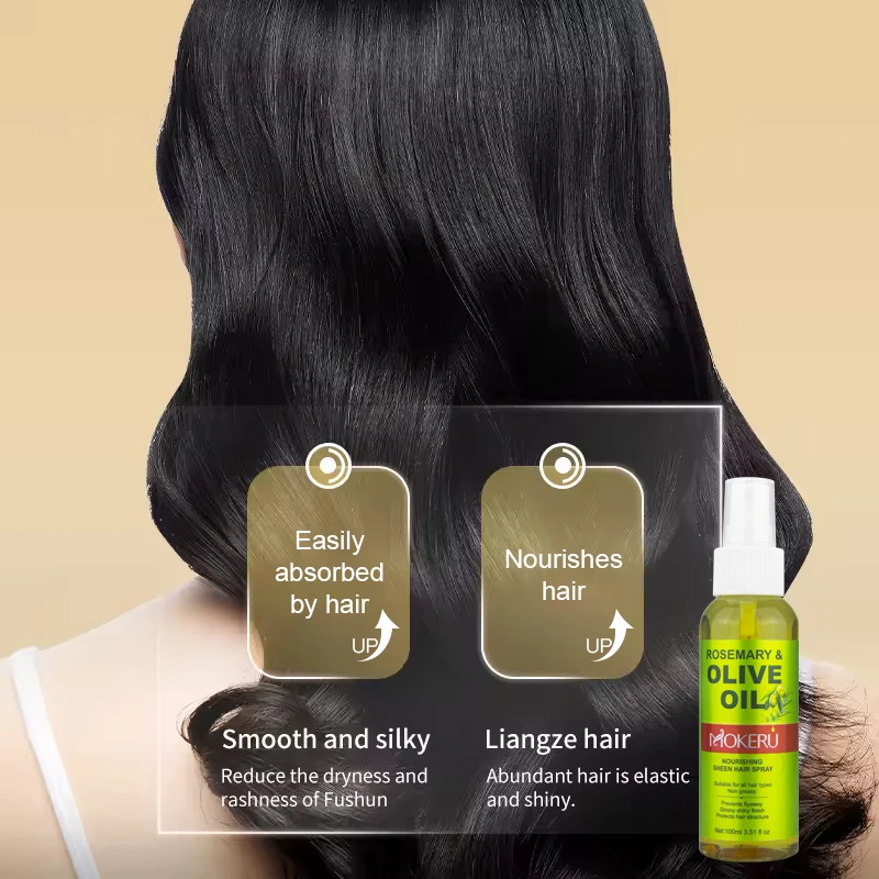 Rosemary and Olive Natural Hair Essential Oil Nourishing Sheen Hair Spray Help Hair growth