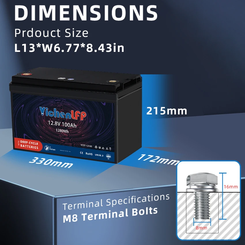 Аккумуляторная батарея LiFePO4 12 вольт 100Ah V 24V 50AH 200AH литий-железо-фосфатная аккумуляторная со встроенным BMS для лодок RV