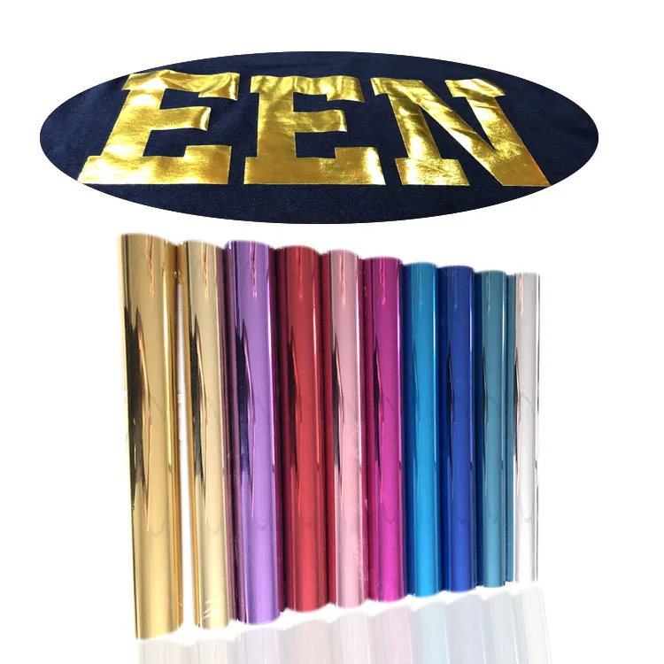 Custom iron on printable print film clothing label Soft Metallic heat transfers vinyl for tshirts transfer printing