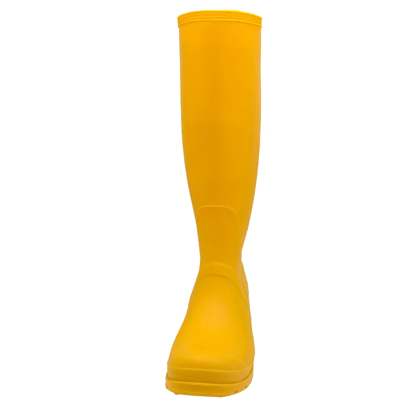 Cheap Yellow Fashionable High Heel  Wholesale PVC Rain Boots for Women