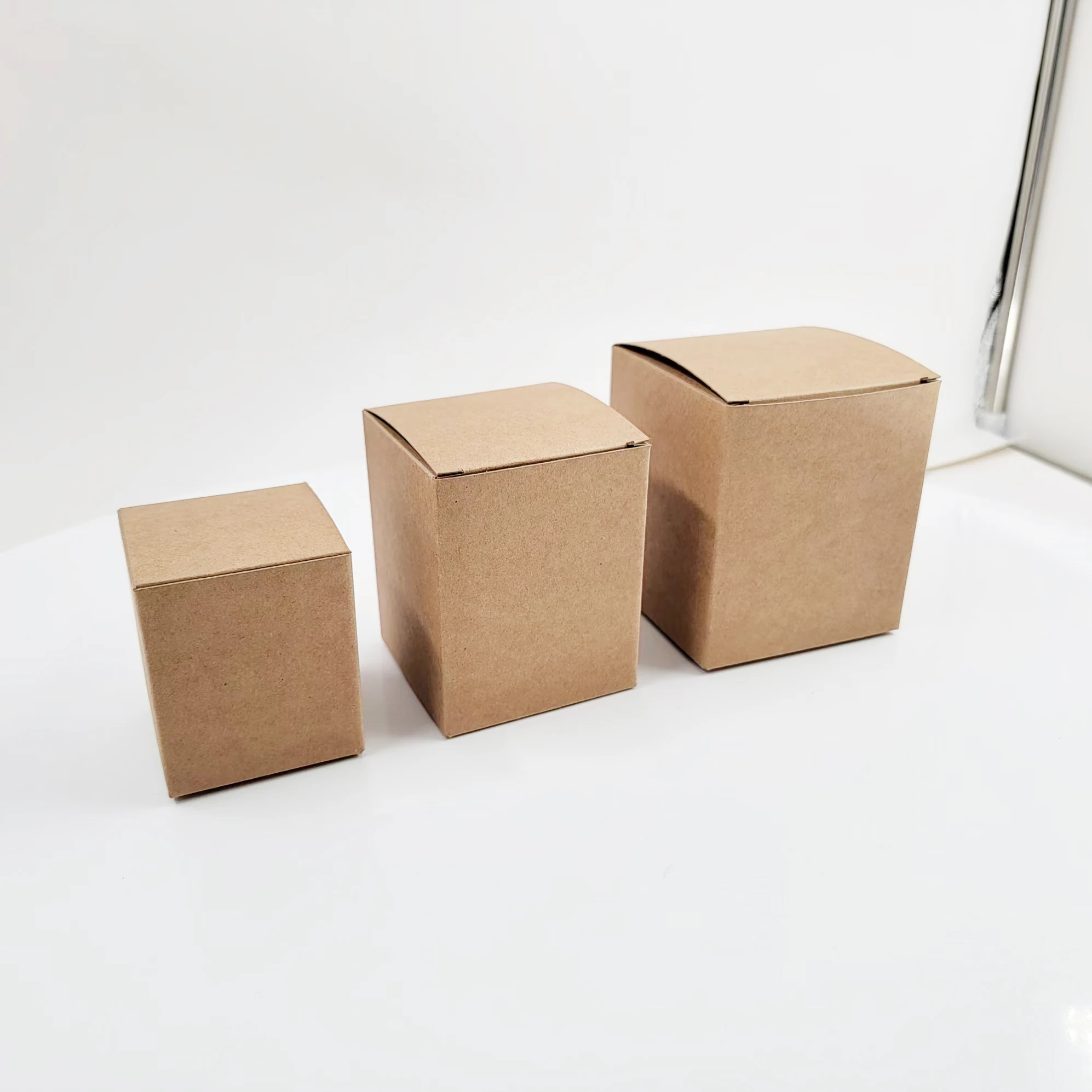 Wholesale Small Jars Custom Scented Candle Box Packaging Candle Packaging Box Natural Kraft Paper Scented Packaging Candle Box