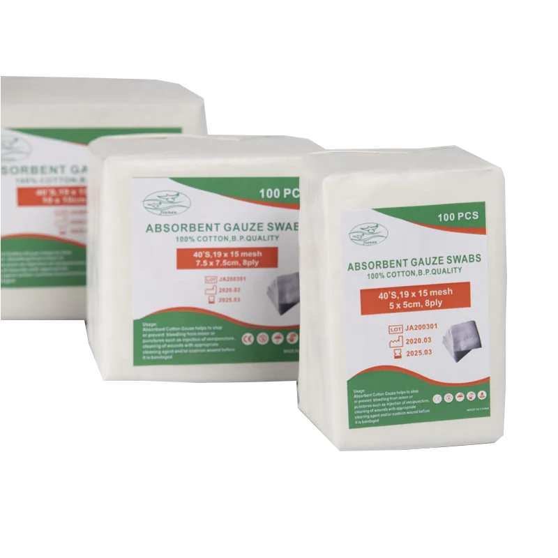 Нестерильные марлевые тампоны (профессиональный производитель) CE и ISO 13485