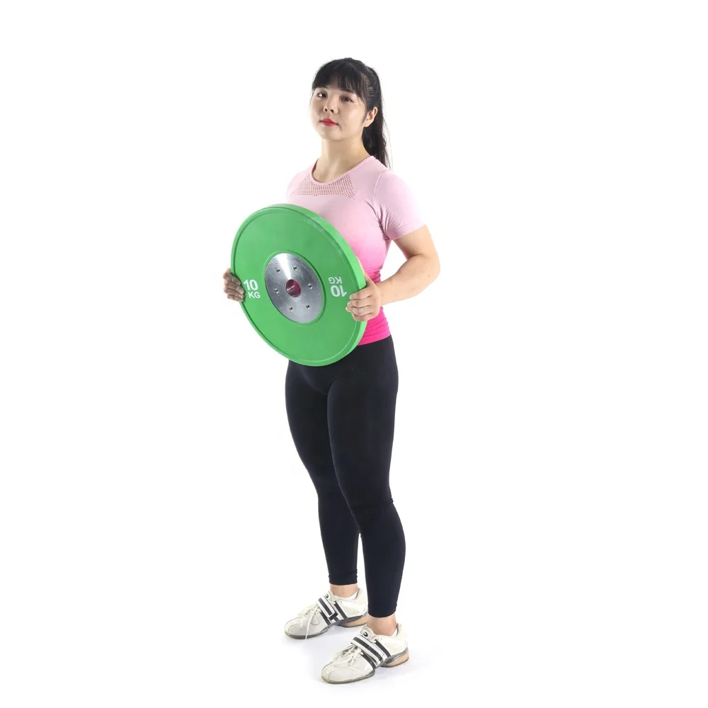 Premium  virgin rubber coated competition weight bumper plates