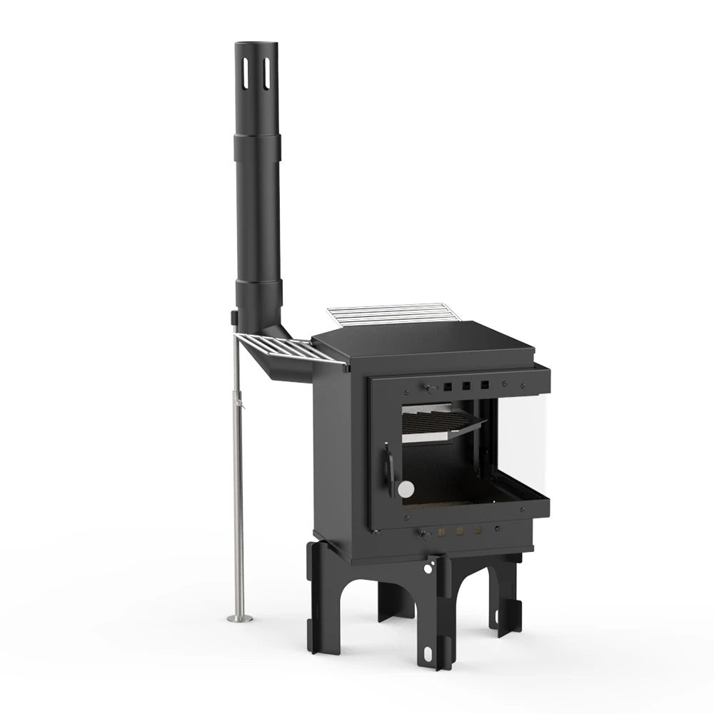 Eco garden stove freestanding wood fireplace with chimney cooking stove