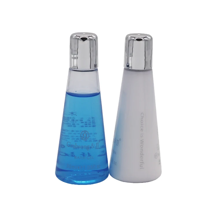 Disposable Hotel Supplies Hospitality Bathroom Accessories Amenities Set Shampoo and Shower Gel Bottle Container