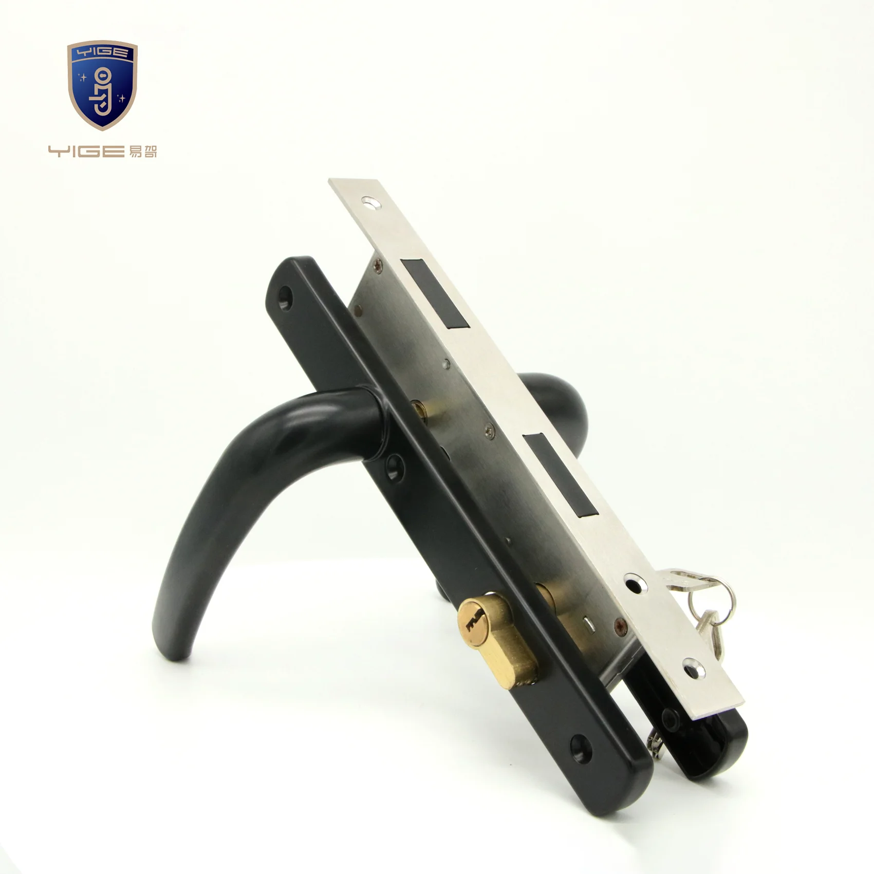 Prime Quality Indoor Lever Security door Lock lever handles Black handle hardware fitting