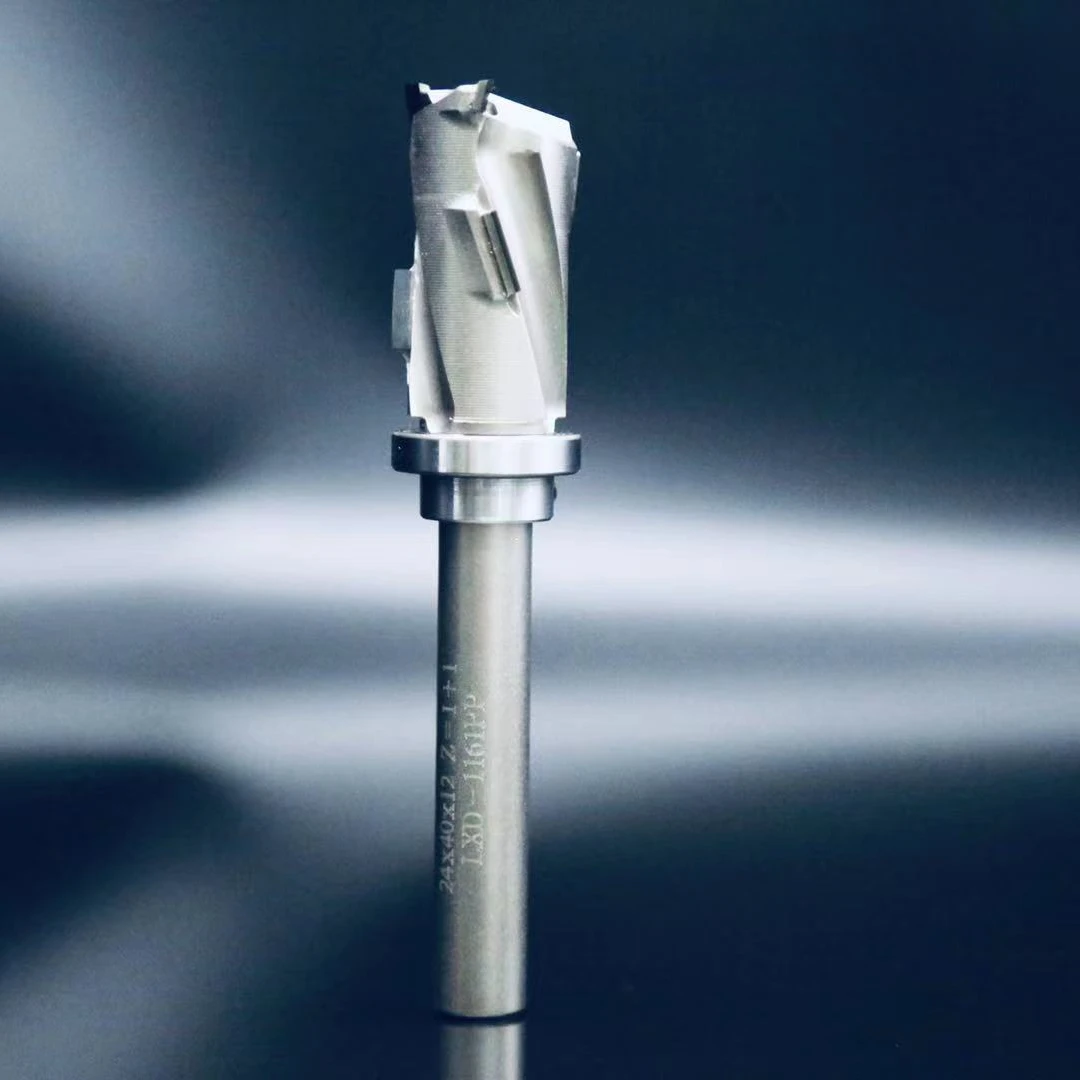 China Supplier Woodworking Machine Spare parts PCD shank cutter Z=1+1 with  bearing steel body H2.5mm