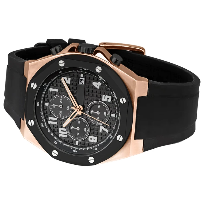 Factory customize your own brand hand watches luxury fashion design stainless steel chronograph men watch