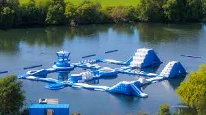 Inflatable Water Obstacle Course with Floating Water Adventure Games for Amusement Centers and Pools