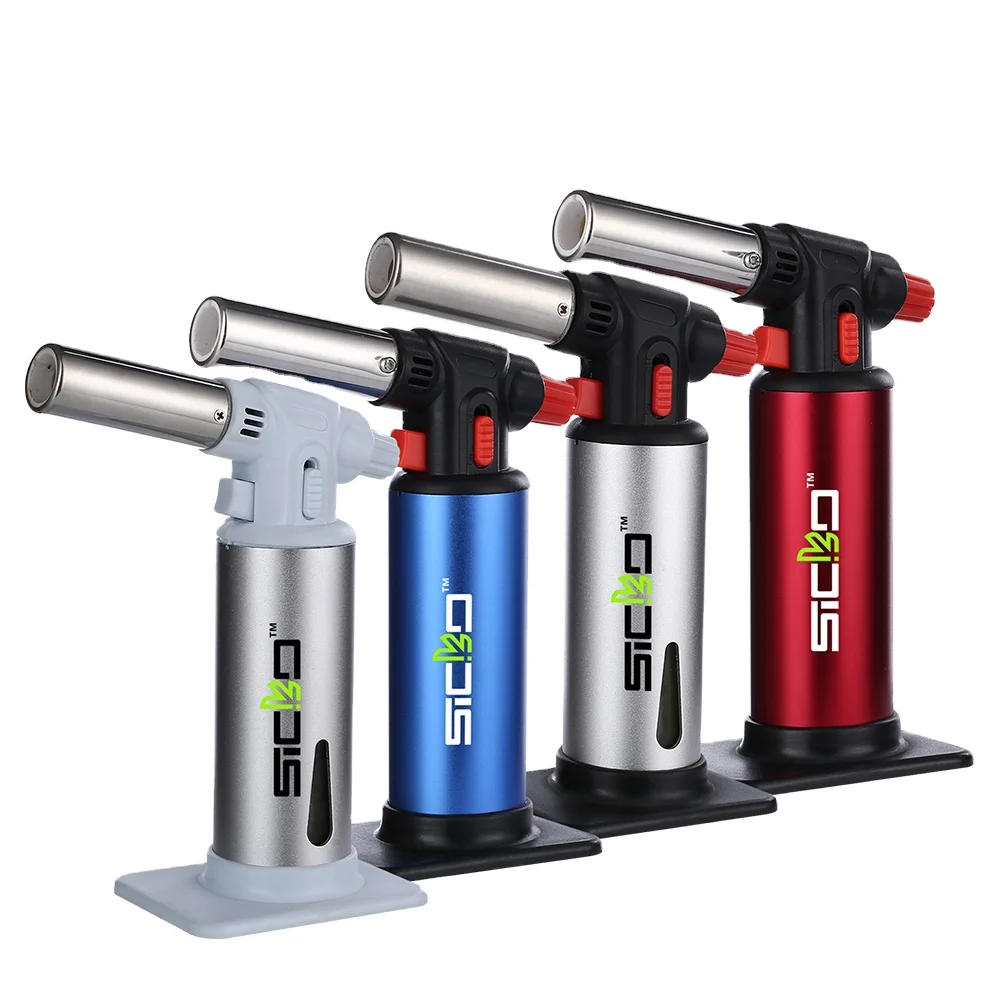 
Custom jet lighter butane refillable Cooking Kitchen lighter torch welding gun windproof cigar Torch lighter 