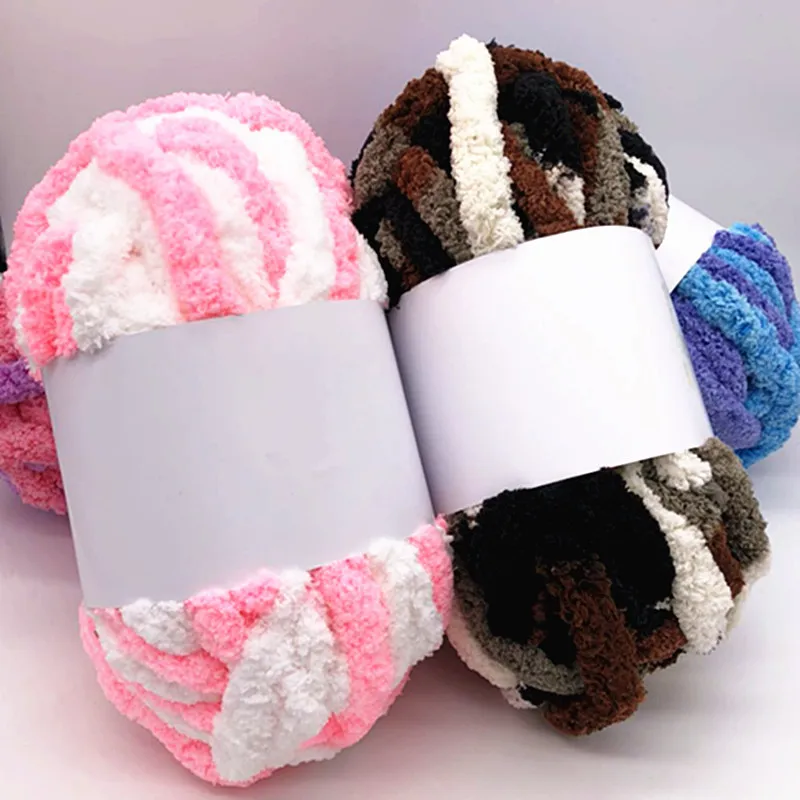Factory Chenille Yarn Chunky Bulky Thick Crochet Thread Super Soft Velvet Knitting for Dog Blanket Cat Bed Winter Hat Sofa Pad