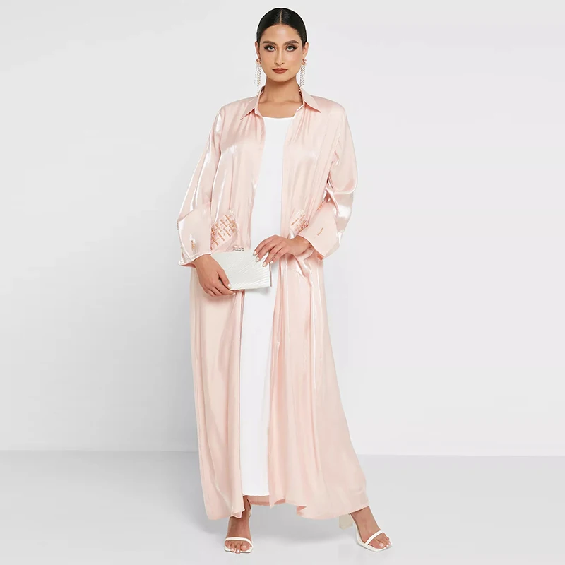 Islamic T-Shirt Newest Simple Soft Muslim Dress Long Sleeve Moroccan Style Caftan Abaya Turkish Clothing Jubah Ikaf