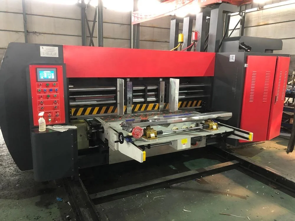 
High Speed Flexo Printer Slotter Die-Cutter Carton Box Making Machine / Online Custom Folder Gluer Product Line 