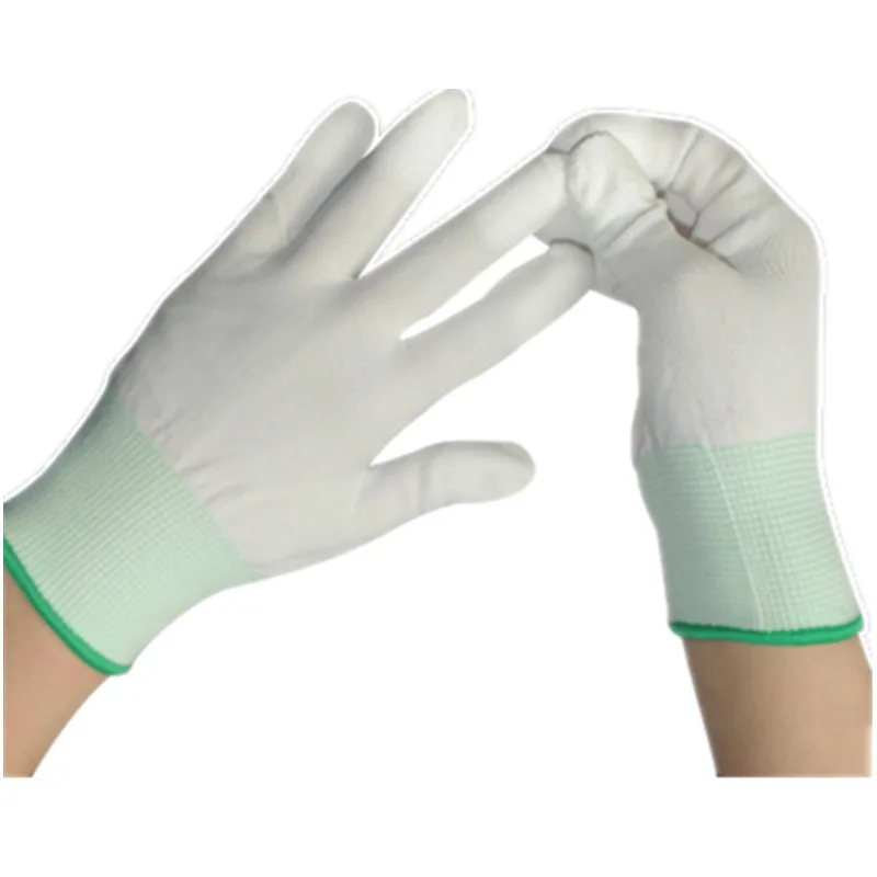 Wholesale Price Durable Nylon Material Esd protection Gloves for Phone Repair Finger Coated Protection