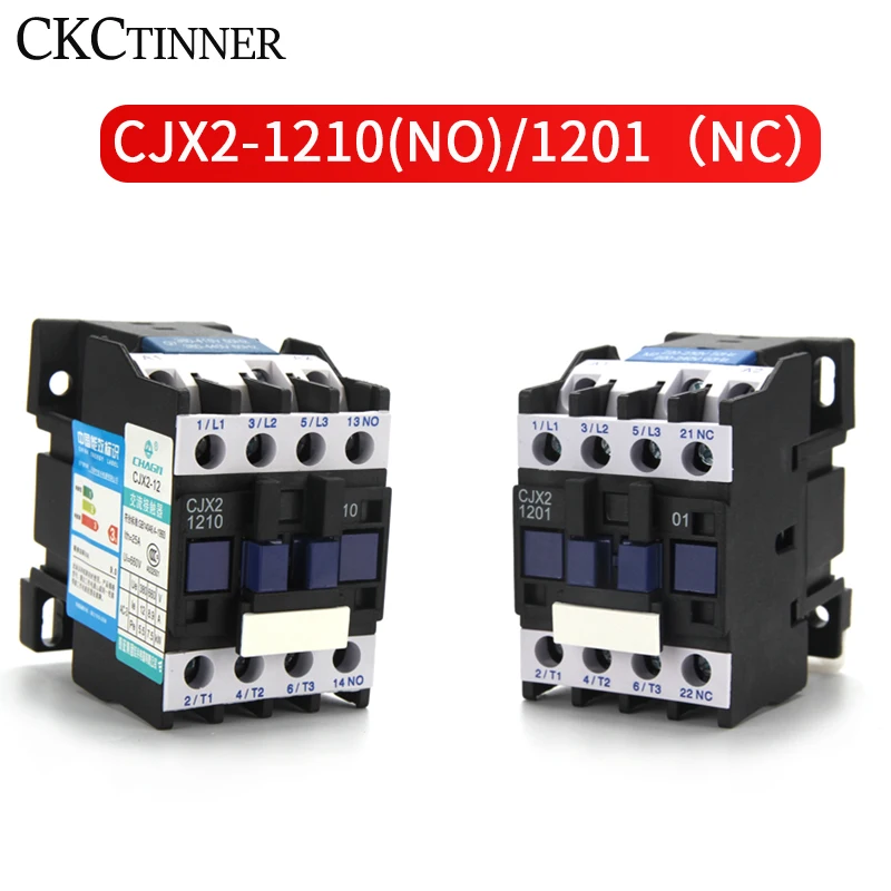 AC 220V контактор CJX2-1210 CJX2-0910 24VAC 1 фаза 12A 9A 380VAC 3