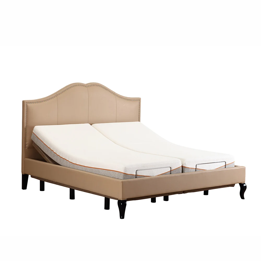 German okin motor wireless remote zero gravity split king adjustable bed and mattress combo