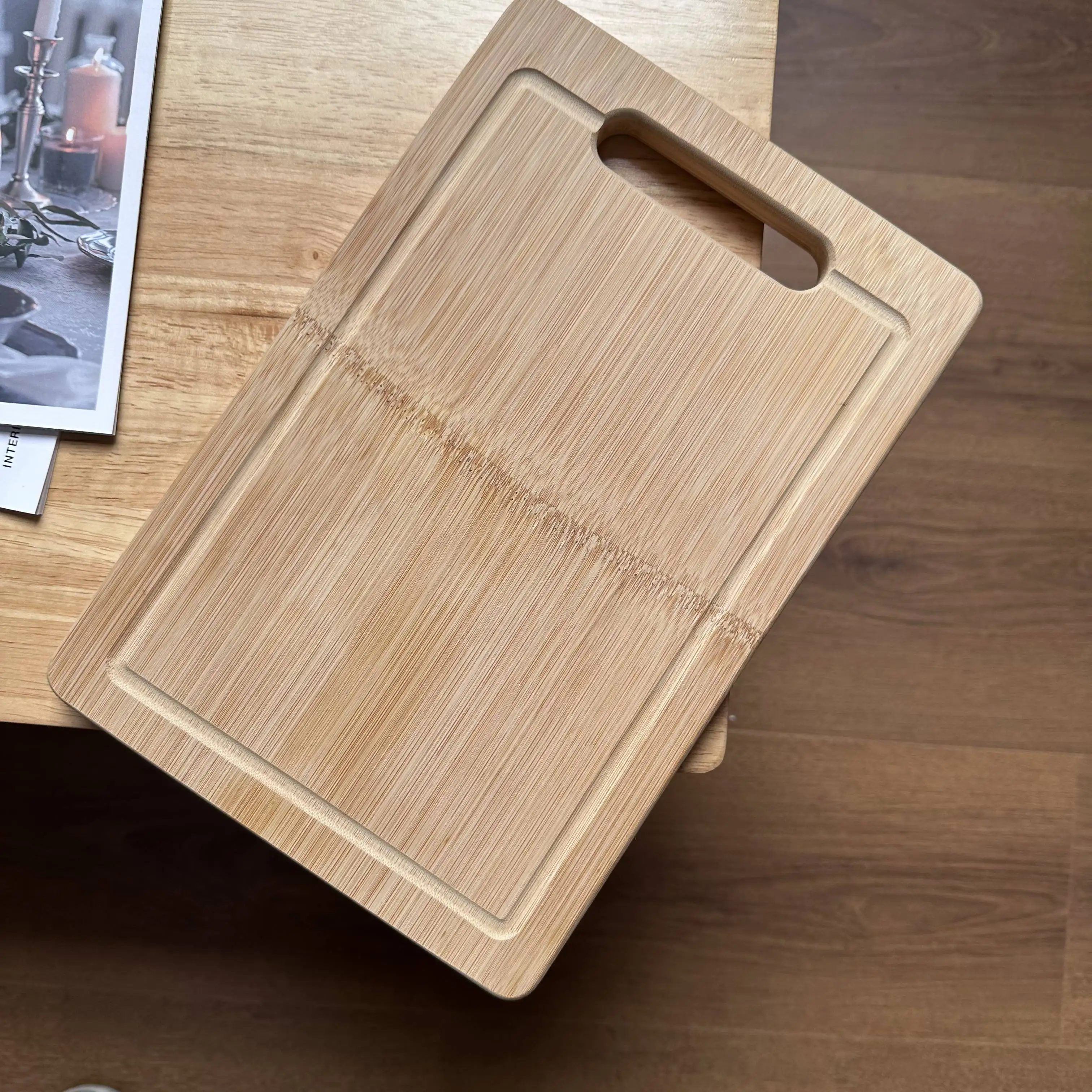 Natural bamboo rectangle bread cheese meat sushi fruit cutting board chopping board wooden kitchenware