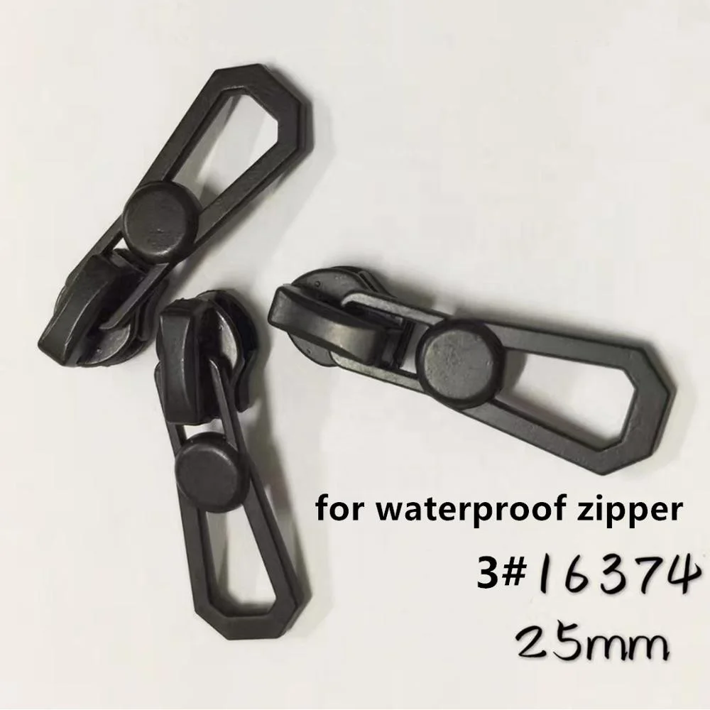 spot wholesale NO.3#5#8# rectangle geometry shape reversed nylon waterproof zipper slider puller head pull parts