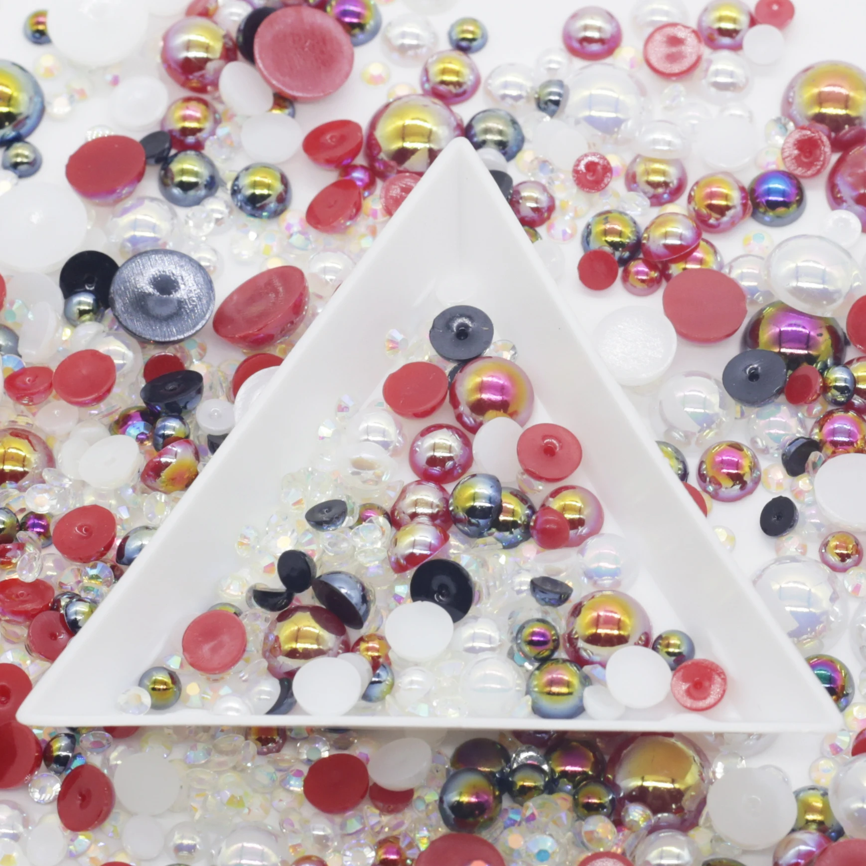 XULIN Glitter Non Hotfix Flatback Colorful Rhinestones Mix Pearl Beads For Handmade Art Decorations DIY Tumbler